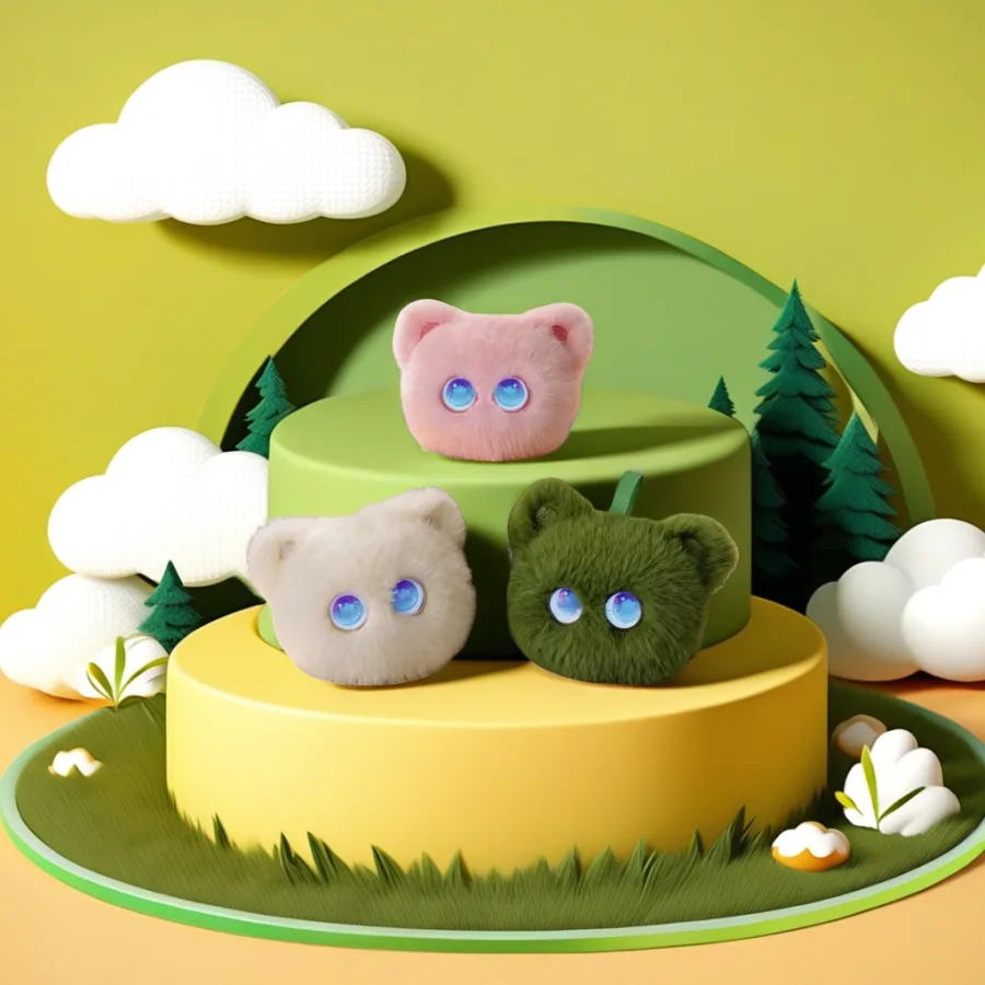 Мягкая игрушка «Котёнок», три расцветки оптом из Китая — фотография 2