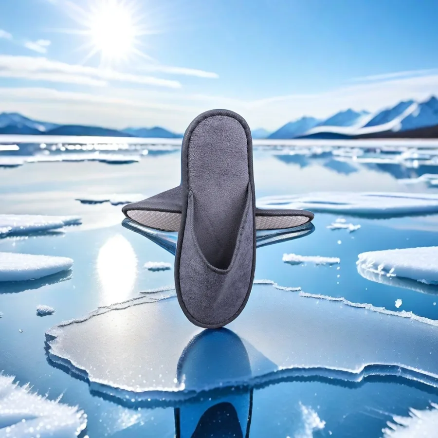 Тапочки домашние из хлопка и льна оптом из Китая — фотография 2
