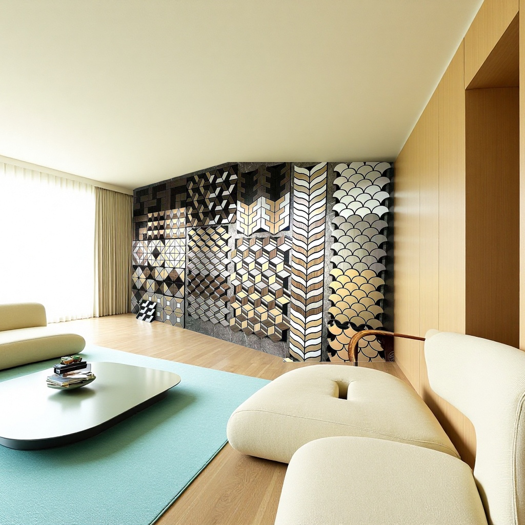 Панель стеновая с геометрической резьбой оптом из Китая — фотография 5