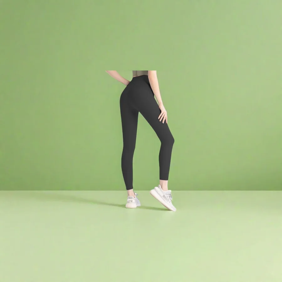 Легинсы чёрные для йоги оптом из Китая — фотография 2