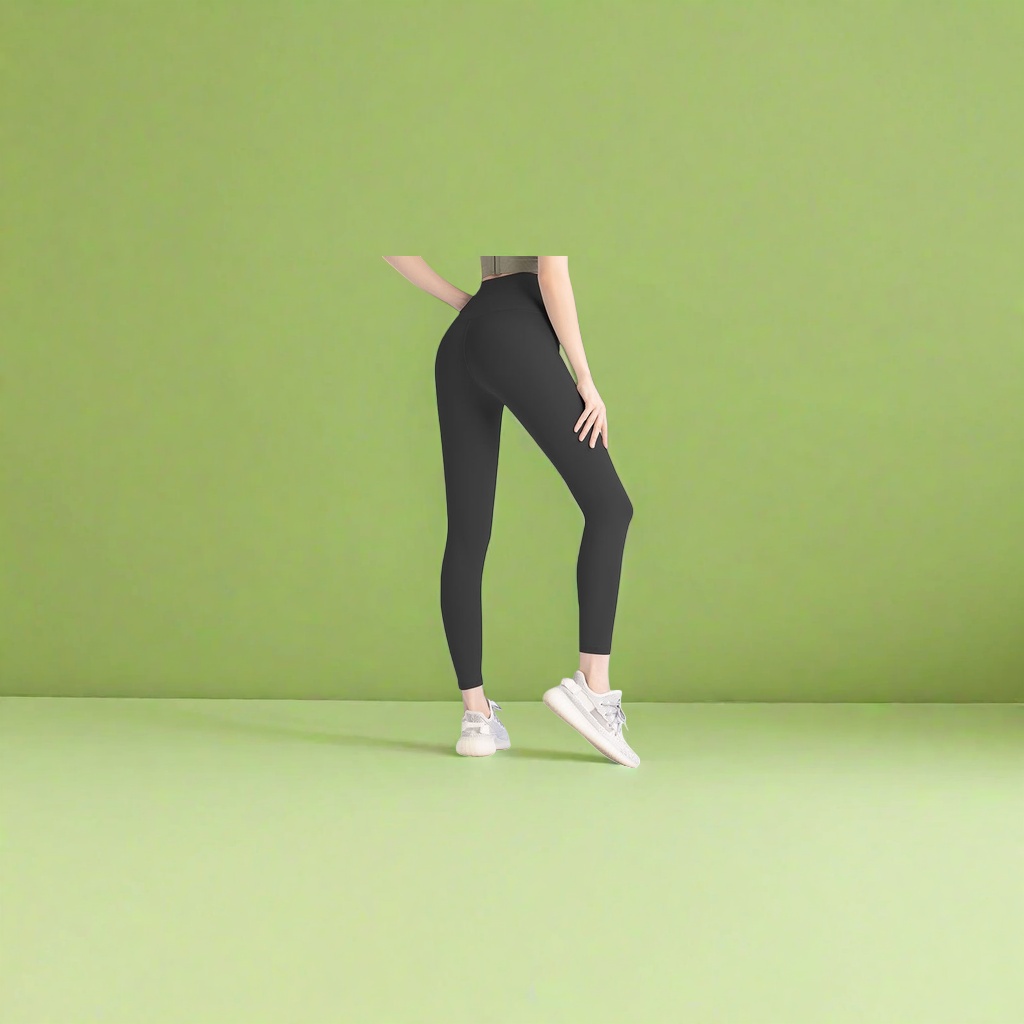 Легинсы чёрные для йоги оптом из Китая — фотография 4