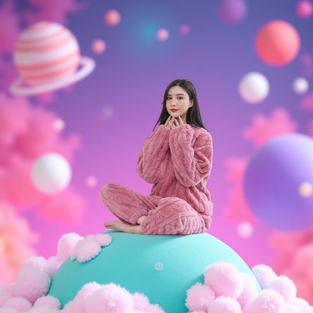 Костюм домашний из кораллового велюра розовый оптом из Китая — фотография 3