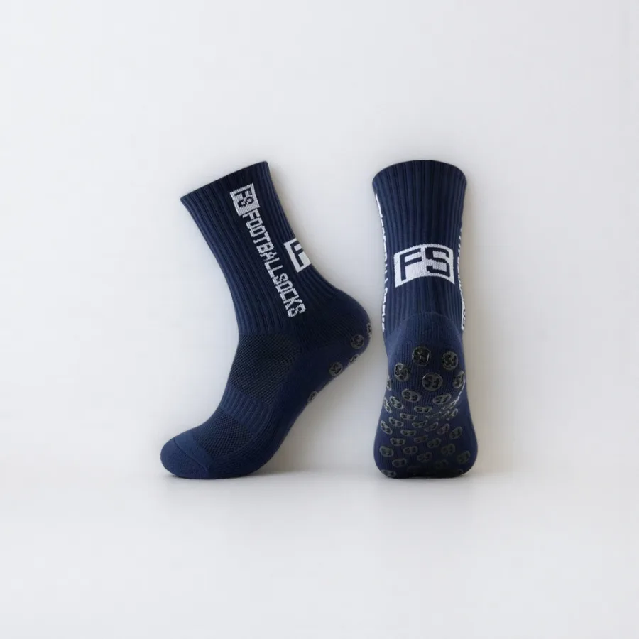 Гетры футбольные тёмно-синие противоскользящие оптом из Китая — фотография 2