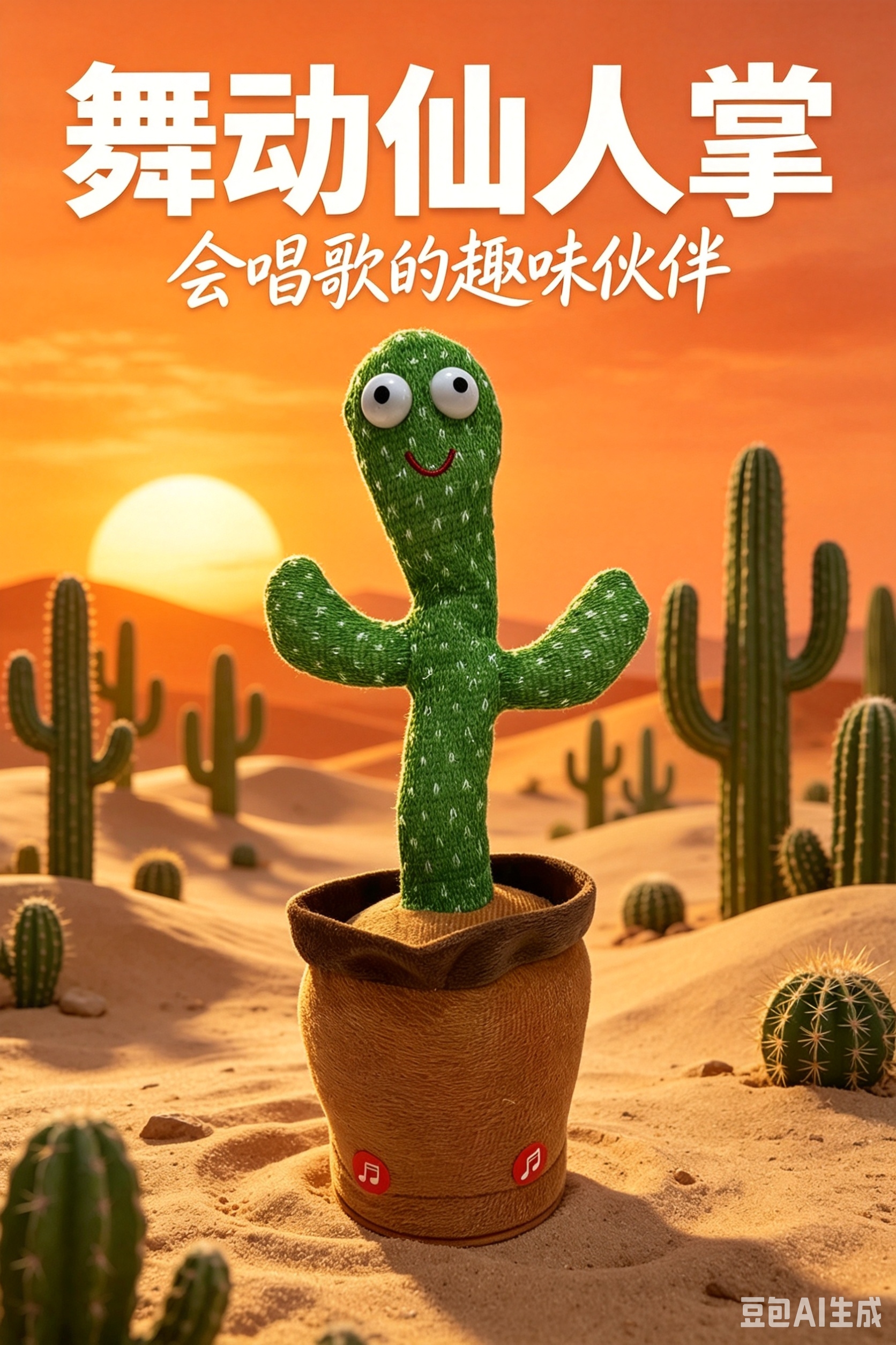 Игрушка кактус поющий и танцующий оптом из Китая — фотография 4