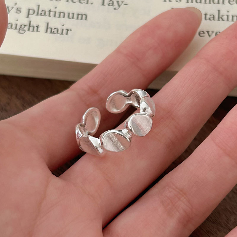 Кольцо из серебра 925 пробы незамкнутое оптом из Китая — фотография 3