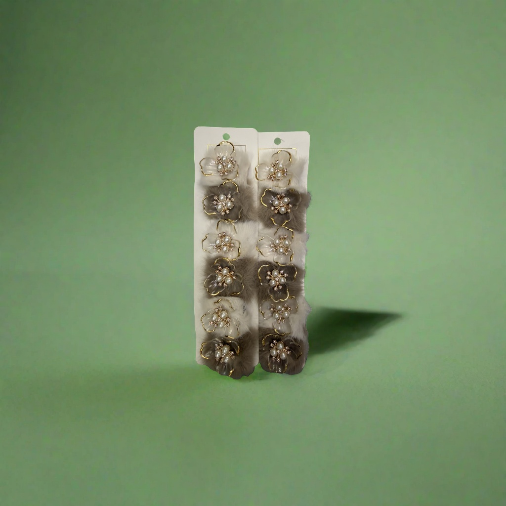 Заколка для волос с жемчужным цветком оптом из Китая — фотография 3