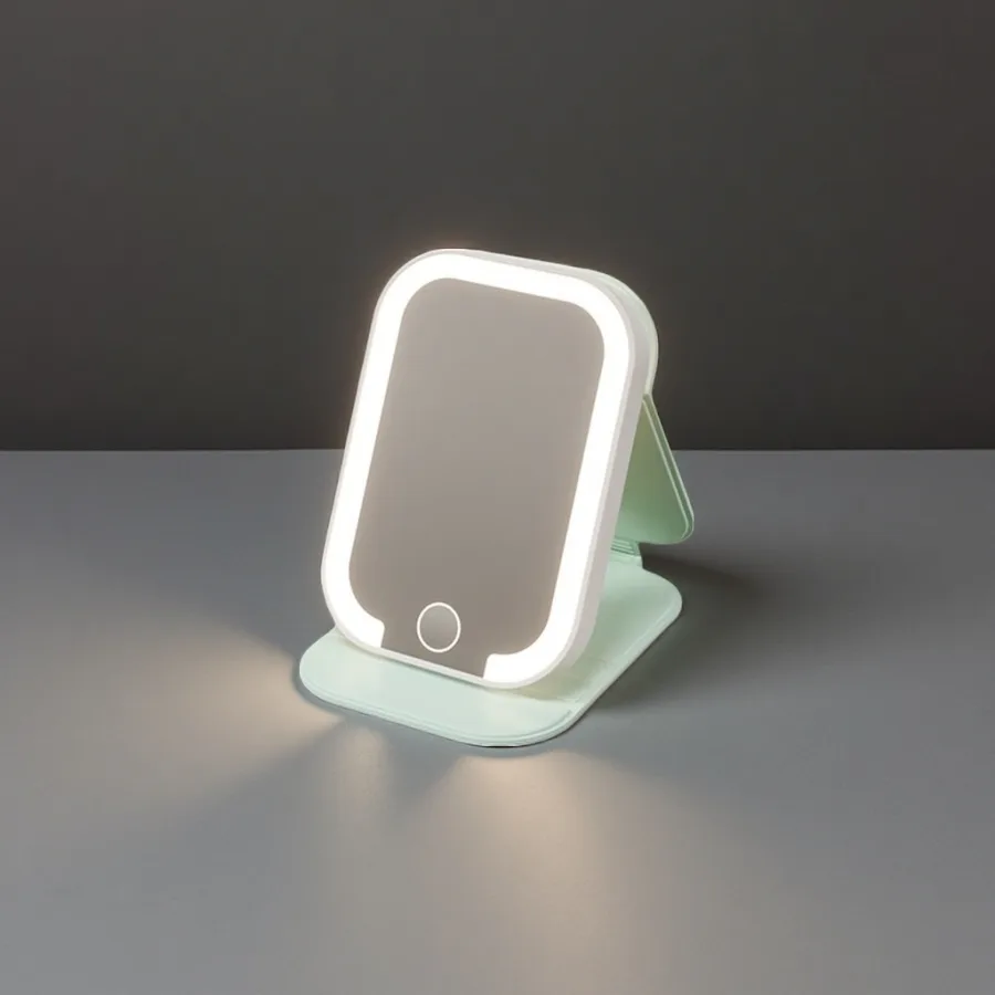 Зеркало косметическое с LED-подсветкой на подставке оптом из Китая — фотография 2