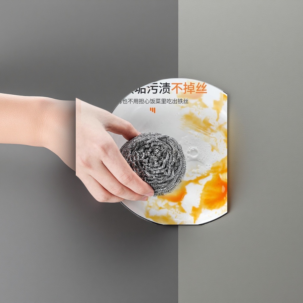 Мочалка металлическая уплотнённая для кухни оптом из Китая — фотография 3