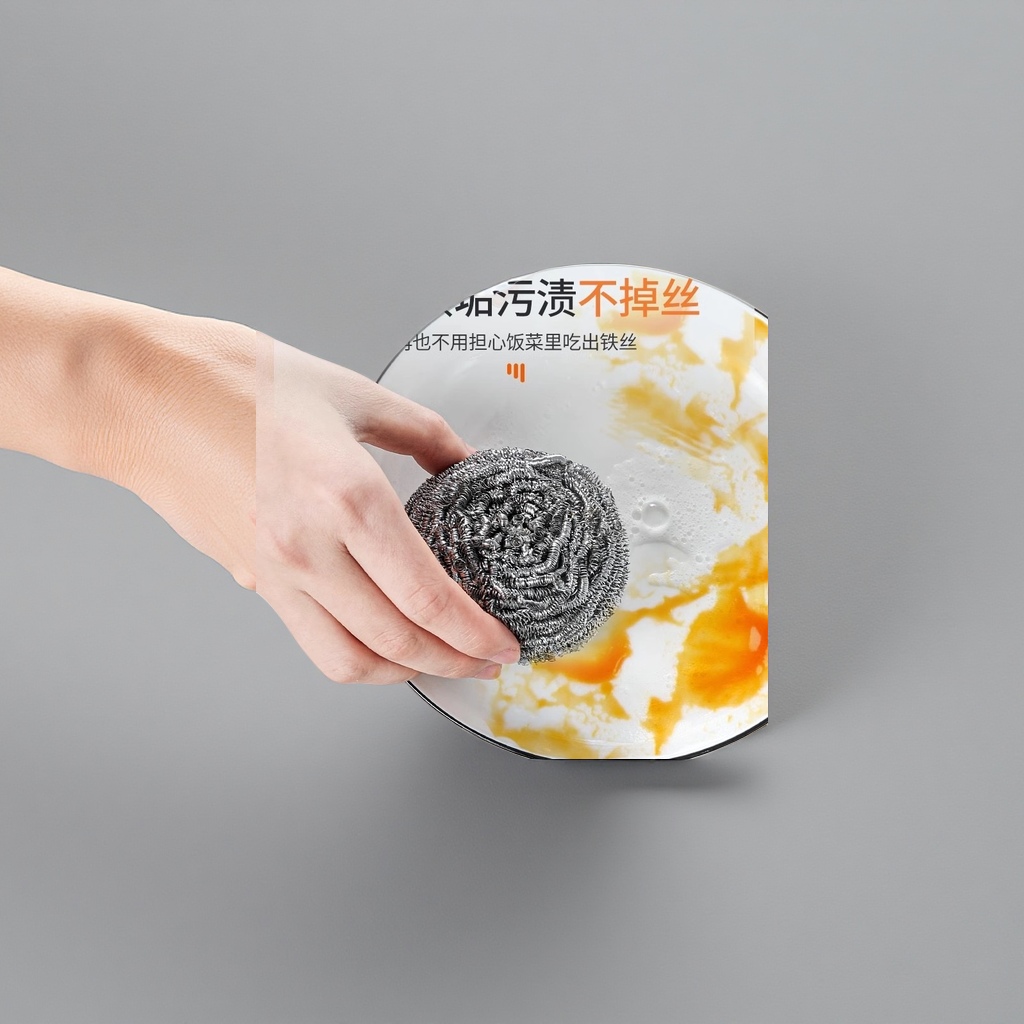Мочалка металлическая уплотнённая для кухни оптом из Китая — фотография 4