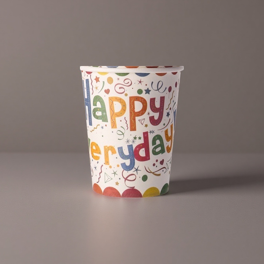 Стаканы одноразовые бумажные с печатью оптом из Китая — фотография 4