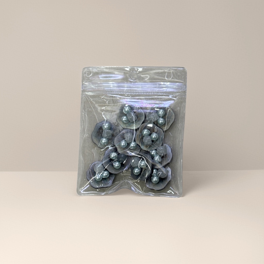 Вставка декоративная серая в форме цветка оптом из Китая — фотография 4