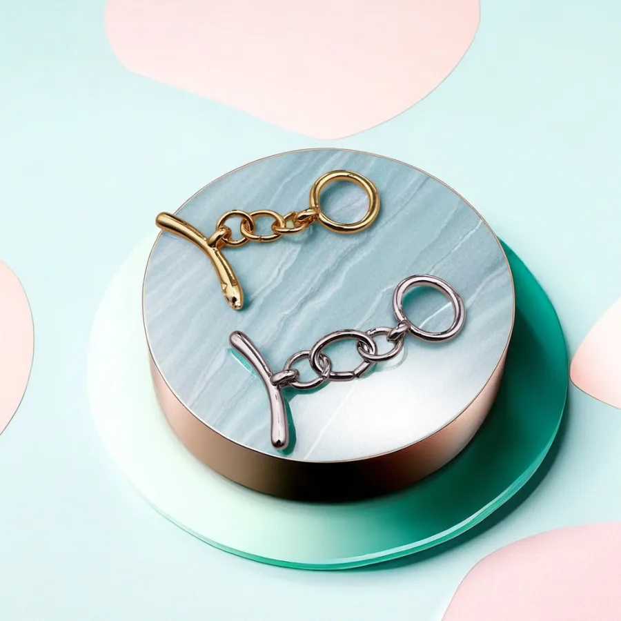 Серьги-конго витые под золото 18K оптом из Китая — фотография 2