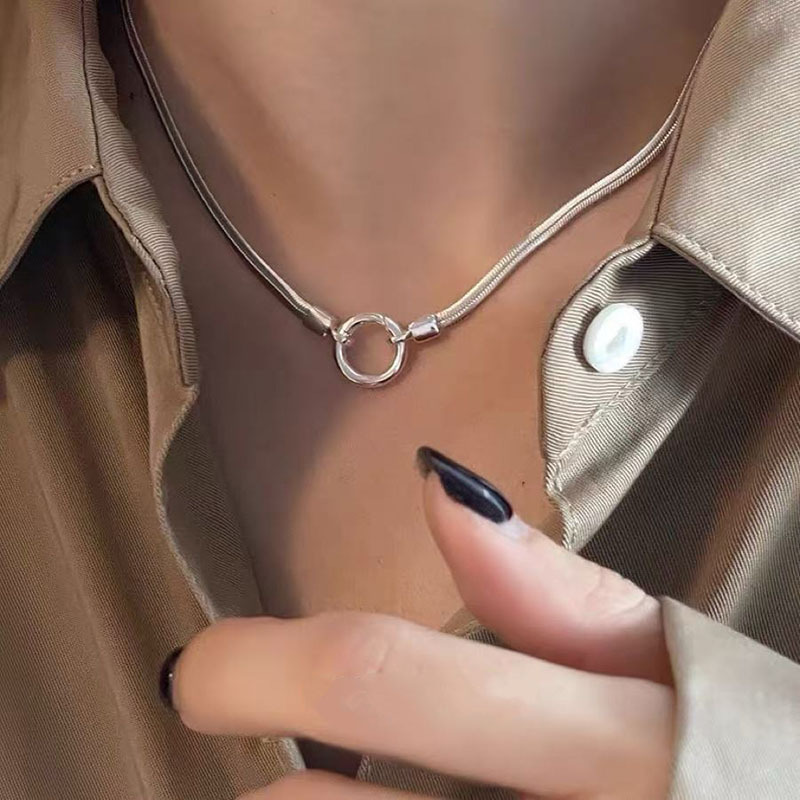 Колье серебряное с кристаллом и цирконами оптом из Китая — фотография 3