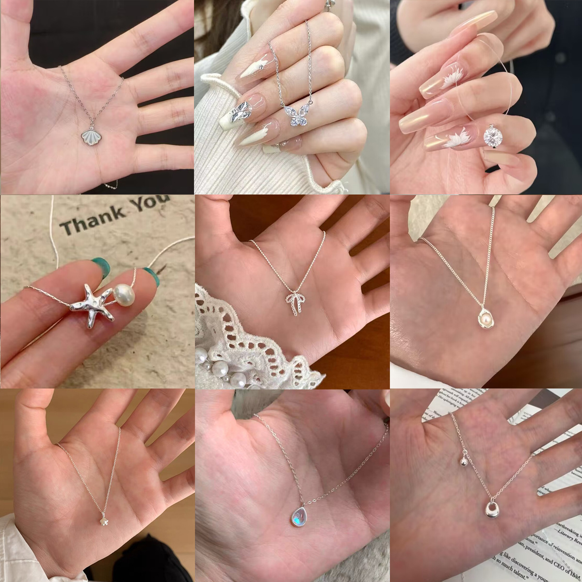 Колье серебряное с подвеской-бантиком оптом из Китая — фотография 2