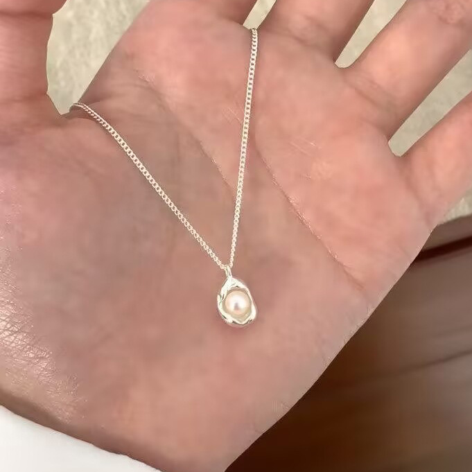 Колье серебряное с подвеской-бантиком оптом из Китая — фотография 5