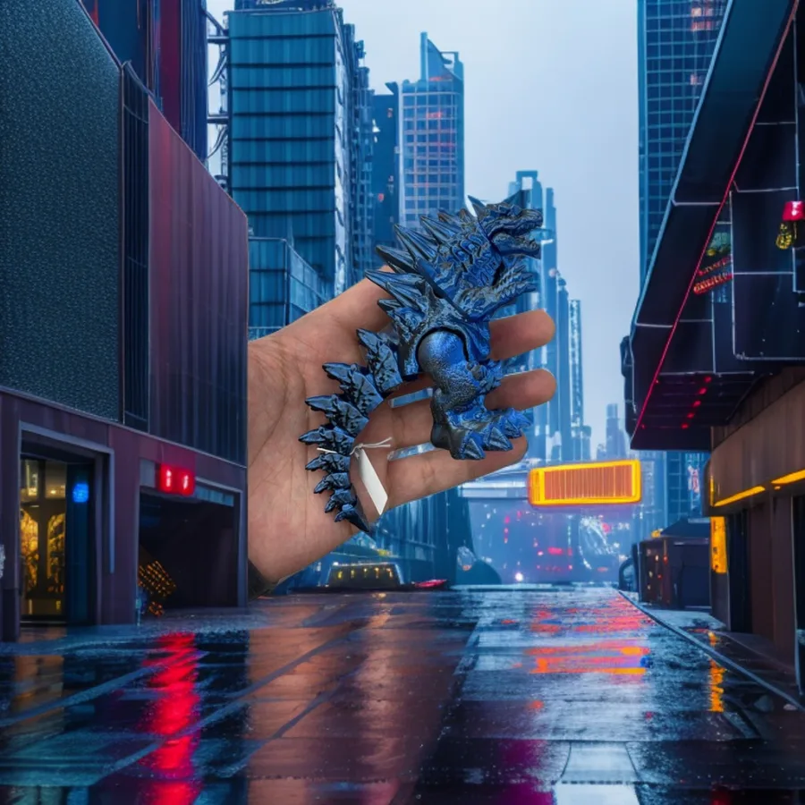 Фигурка дракона синяя коллекционная оптом из Китая — фотография 2