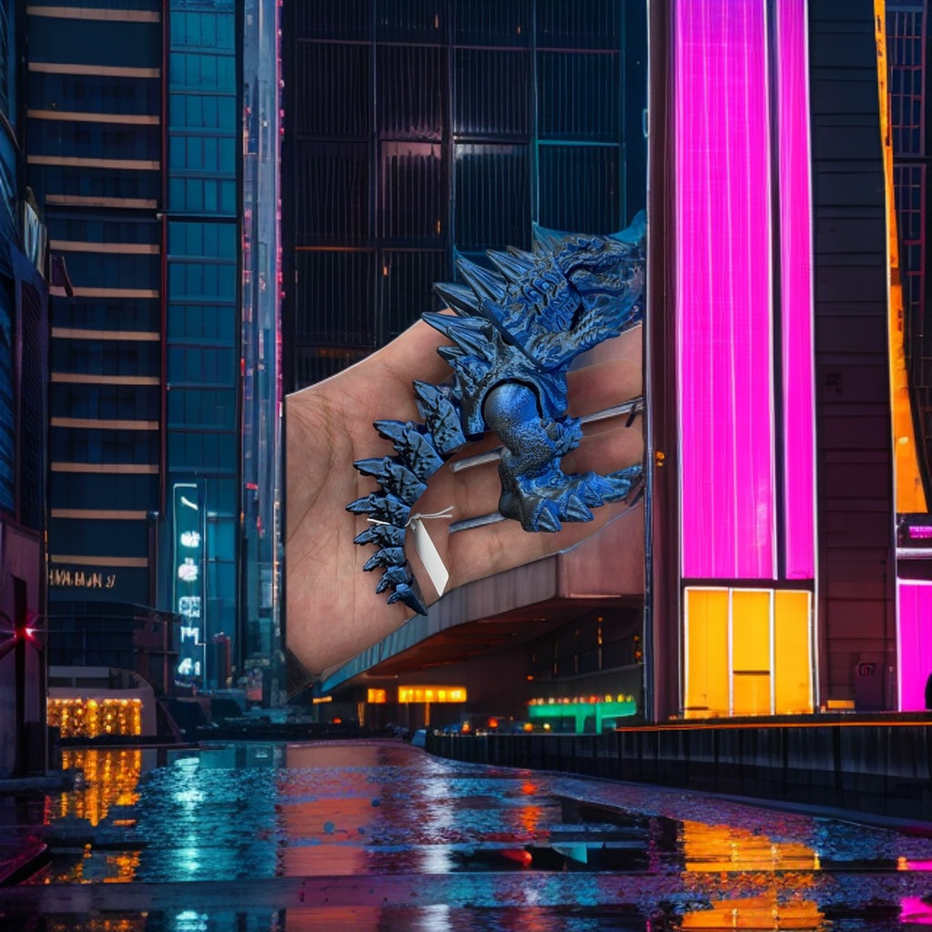 Фигурка дракона синяя коллекционная оптом из Китая — фотография 3