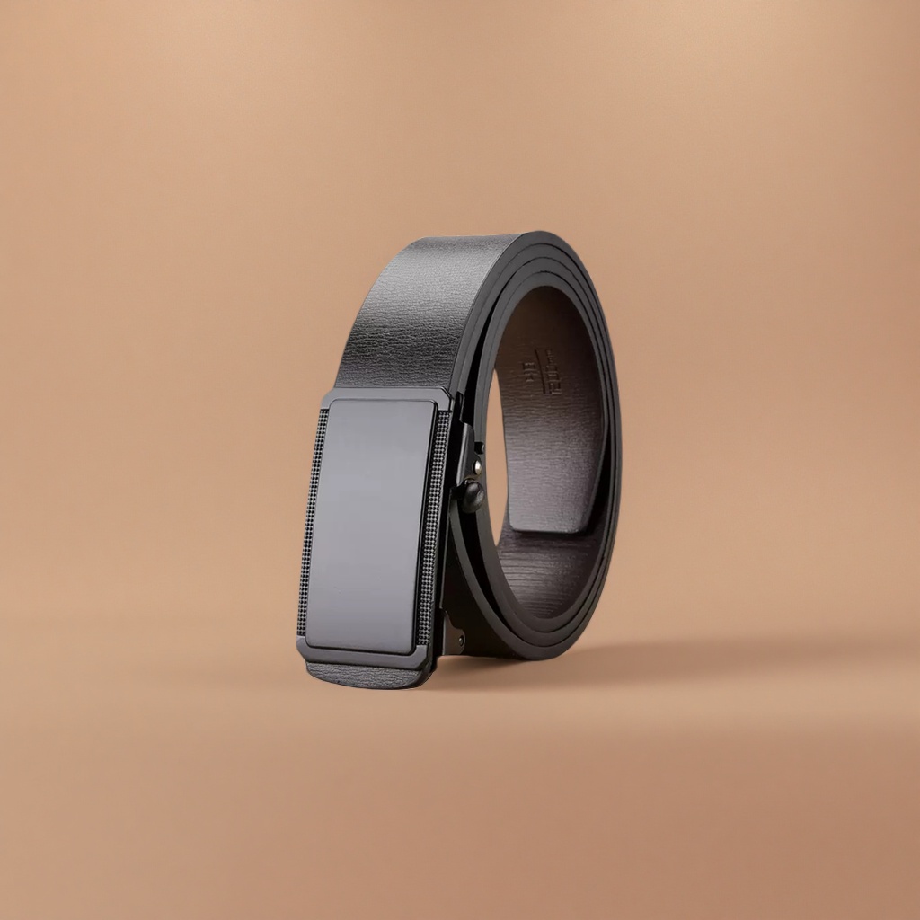 Ремень мужской чёрный с автопряжкой оптом из Китая — фотография 3