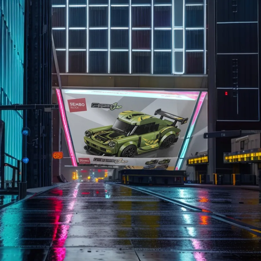 Конструктор гоночный автомобиль зелёный оптом из Китая — фотография 2