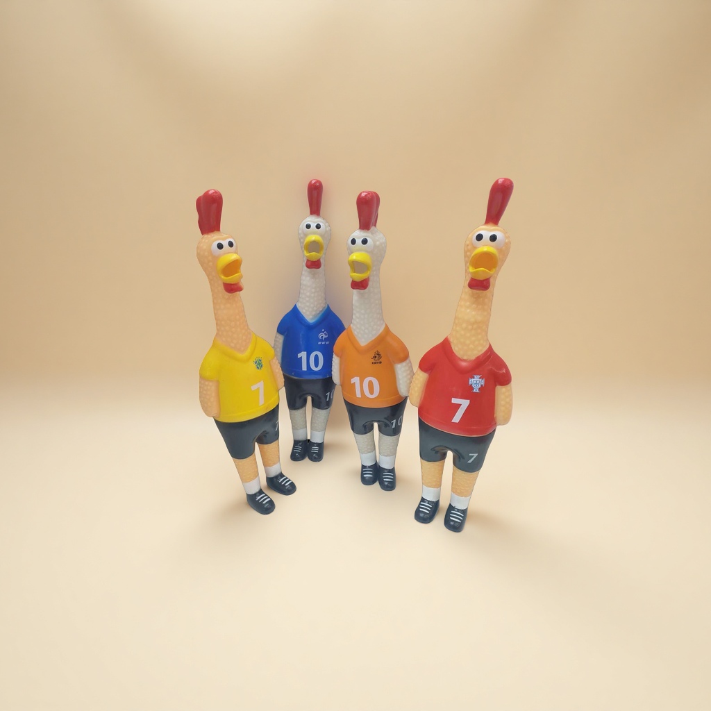 Игрушка мягкая «Петух-футболист» оптом из Китая — фотография 4