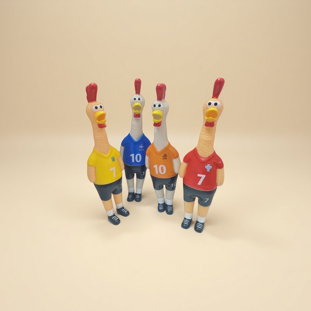 Игрушка мягкая «Петух-футболист» оптом из Китая — фотография 5