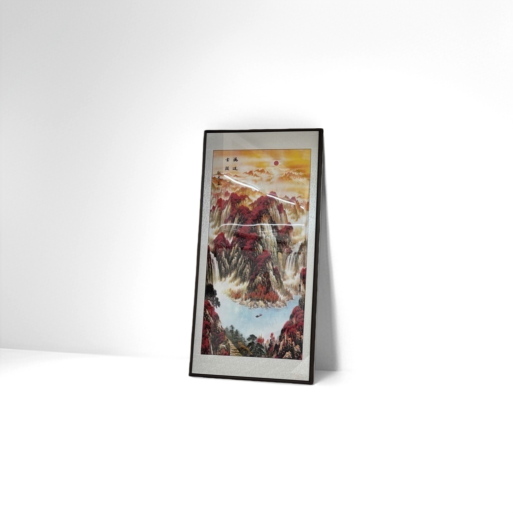 Картина-пейзаж в чёрной раме оптом из Китая — фотография 3