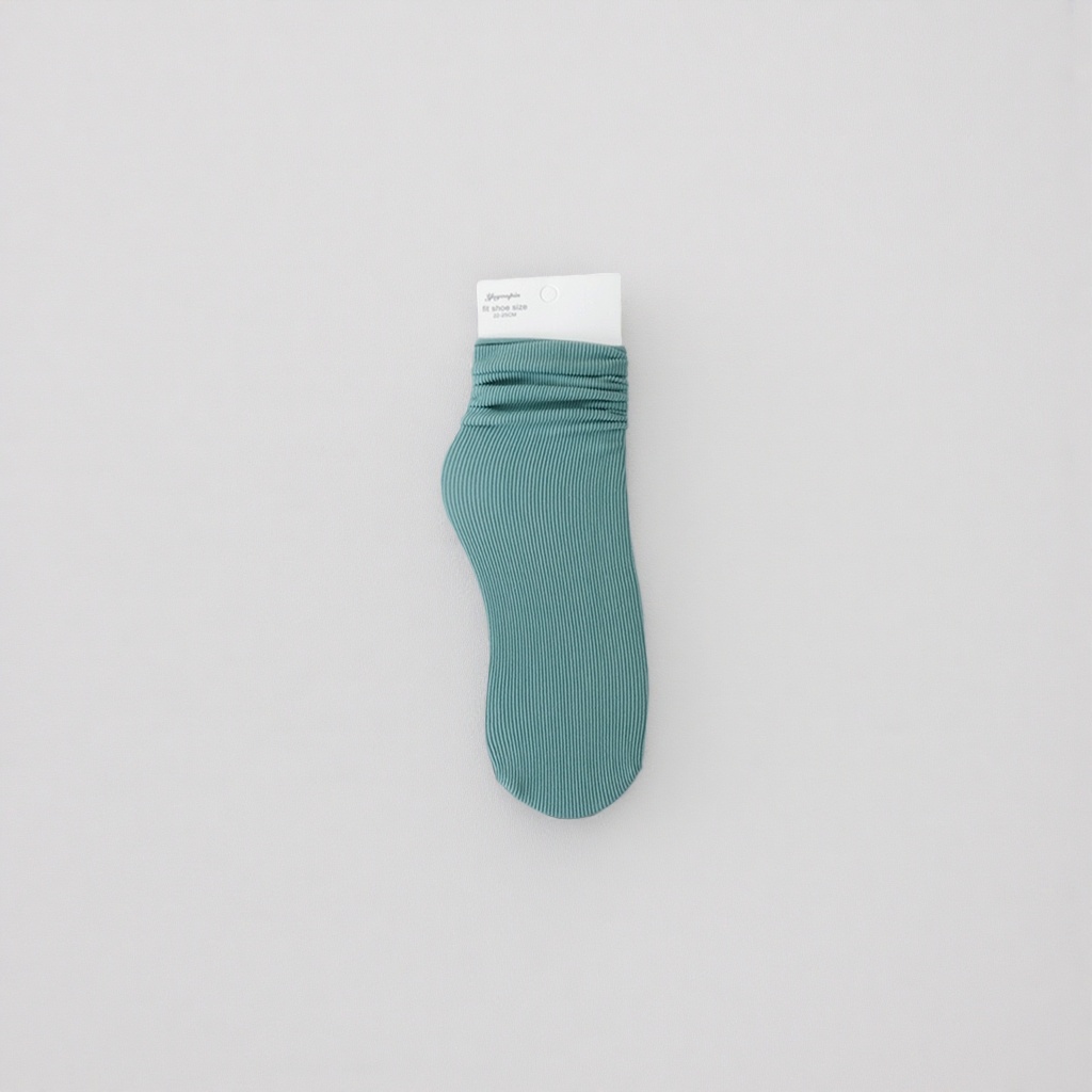 Носки хлопковые в зелёную вертикальную полоску оптом из Китая — фотография 5