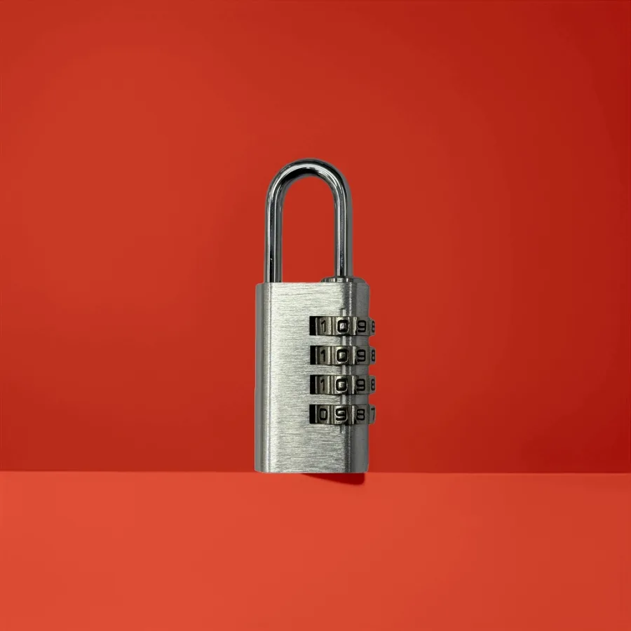 Замок навесной биометрический серебристый оптом из Китая — фотография 2