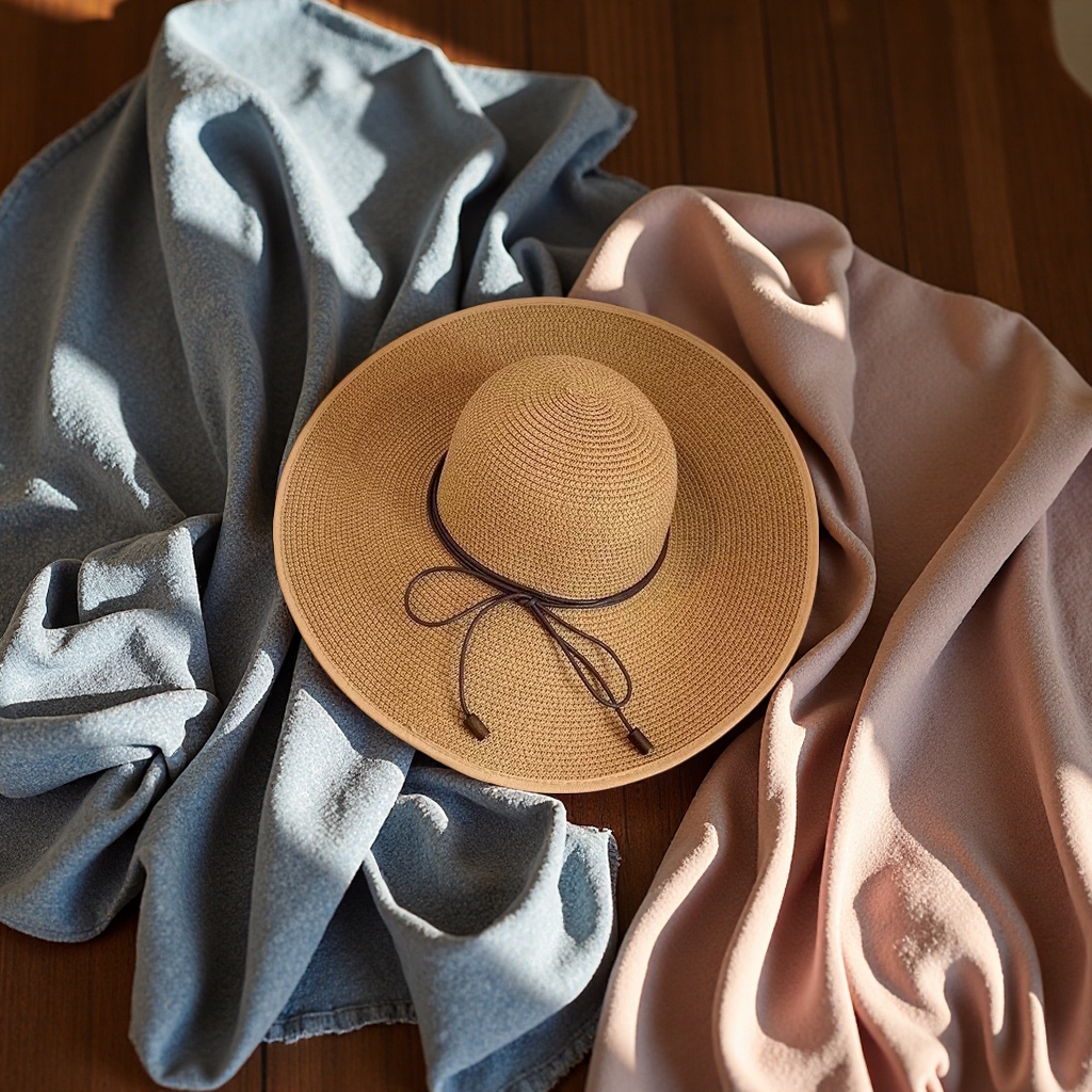 Шляпа плетёная широкополая бежевая от солнца оптом из Китая — фотография 3