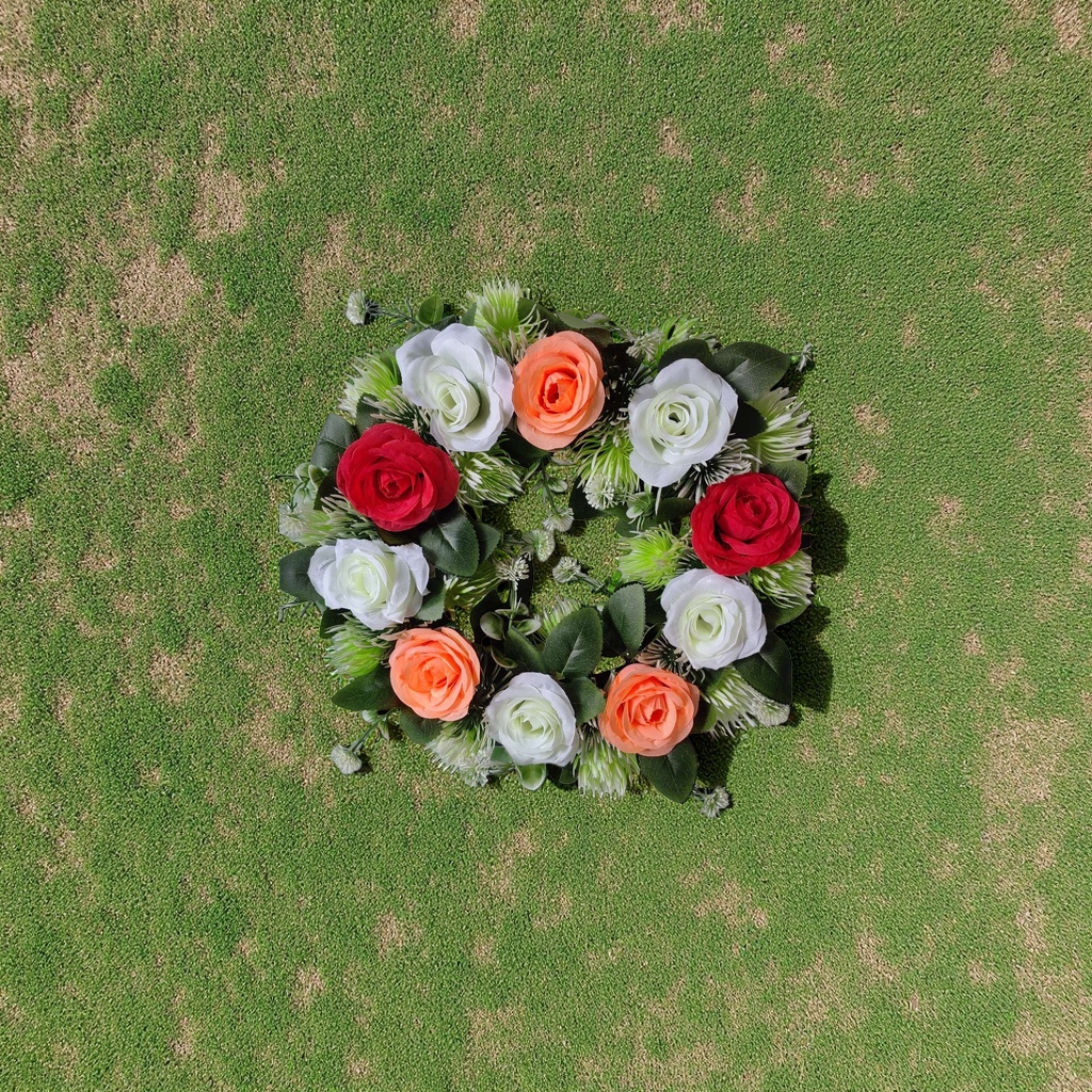 Венок на голову из жёлто-белых роз оптом из Китая — фотография 5