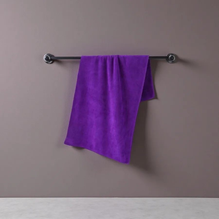 Полотенце хлопковое фиолетовое для ванной оптом из Китая — фотография 2