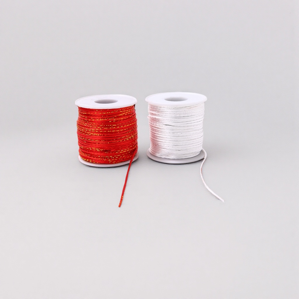 Набор ниток красных золотых и белых в катушках оптом из Китая — фотография 4