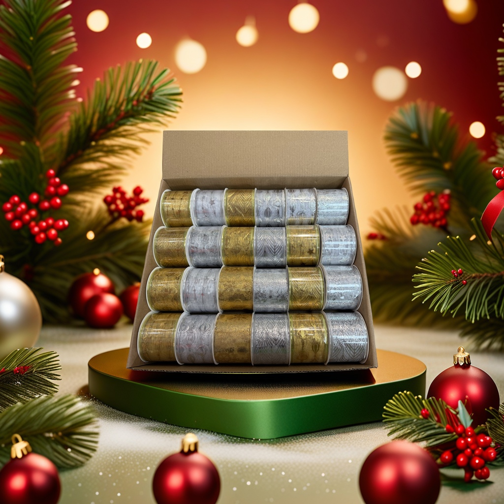 Лента атласная золотисто-серебристая для бантов оптом из Китая — фотография 5