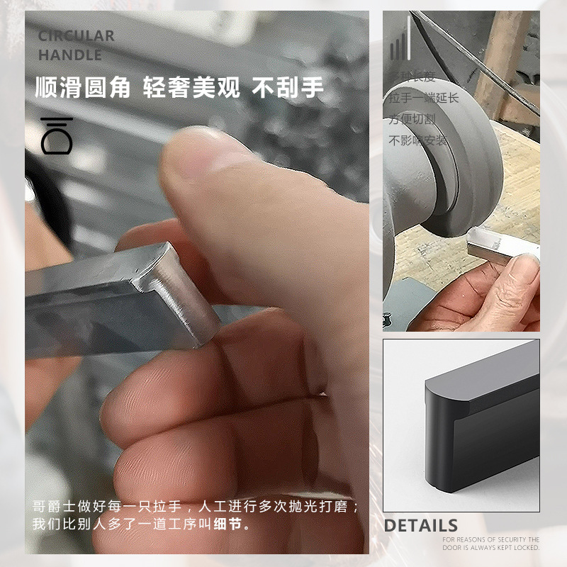 Ручка мебельная алюминиевая золотистая оптом из Китая — фотография 5