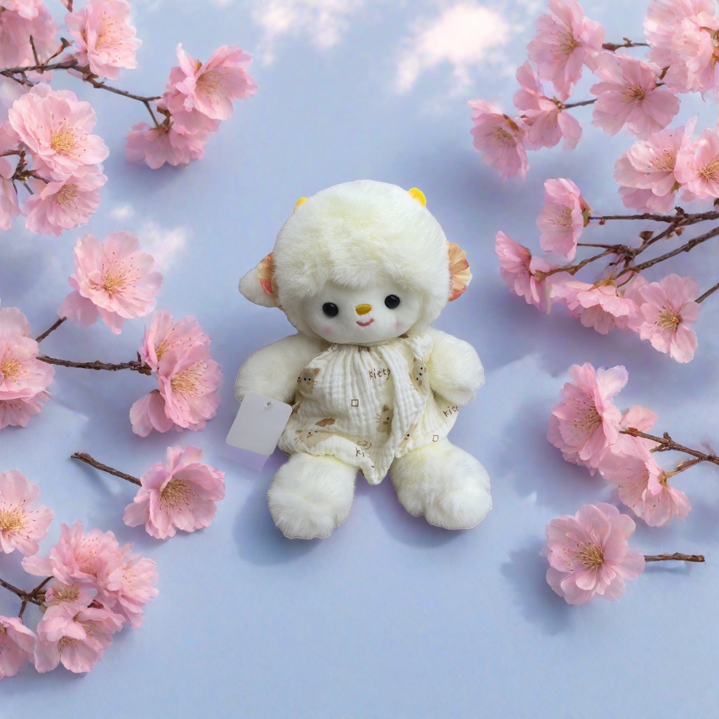 Игрушка мягкая белая подушка оптом из Китая — фотография 4