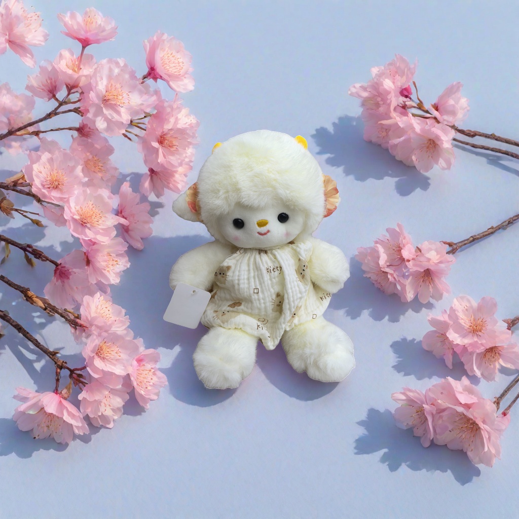 Игрушка мягкая белая подушка оптом из Китая — фотография 5