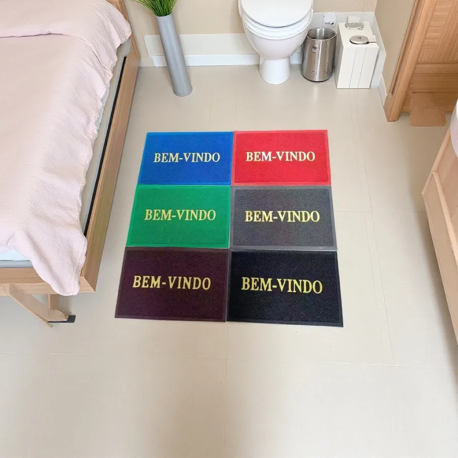 Коврик придверный с надписью цветной оптом из Китая — фотография 2
