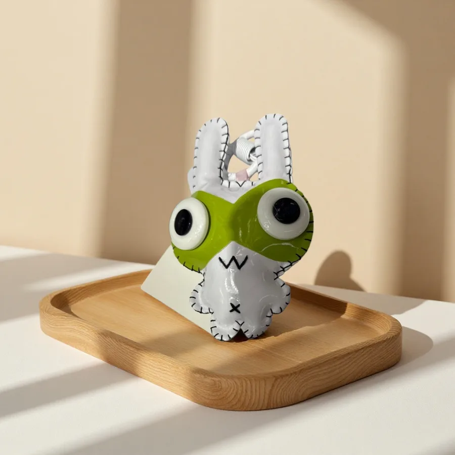 Маска для сна с игрушкой-зайцем плюшевая оптом из Китая — фотография 2