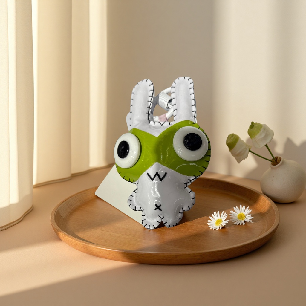 Маска для сна с игрушкой-зайцем плюшевая оптом из Китая — фотография 4