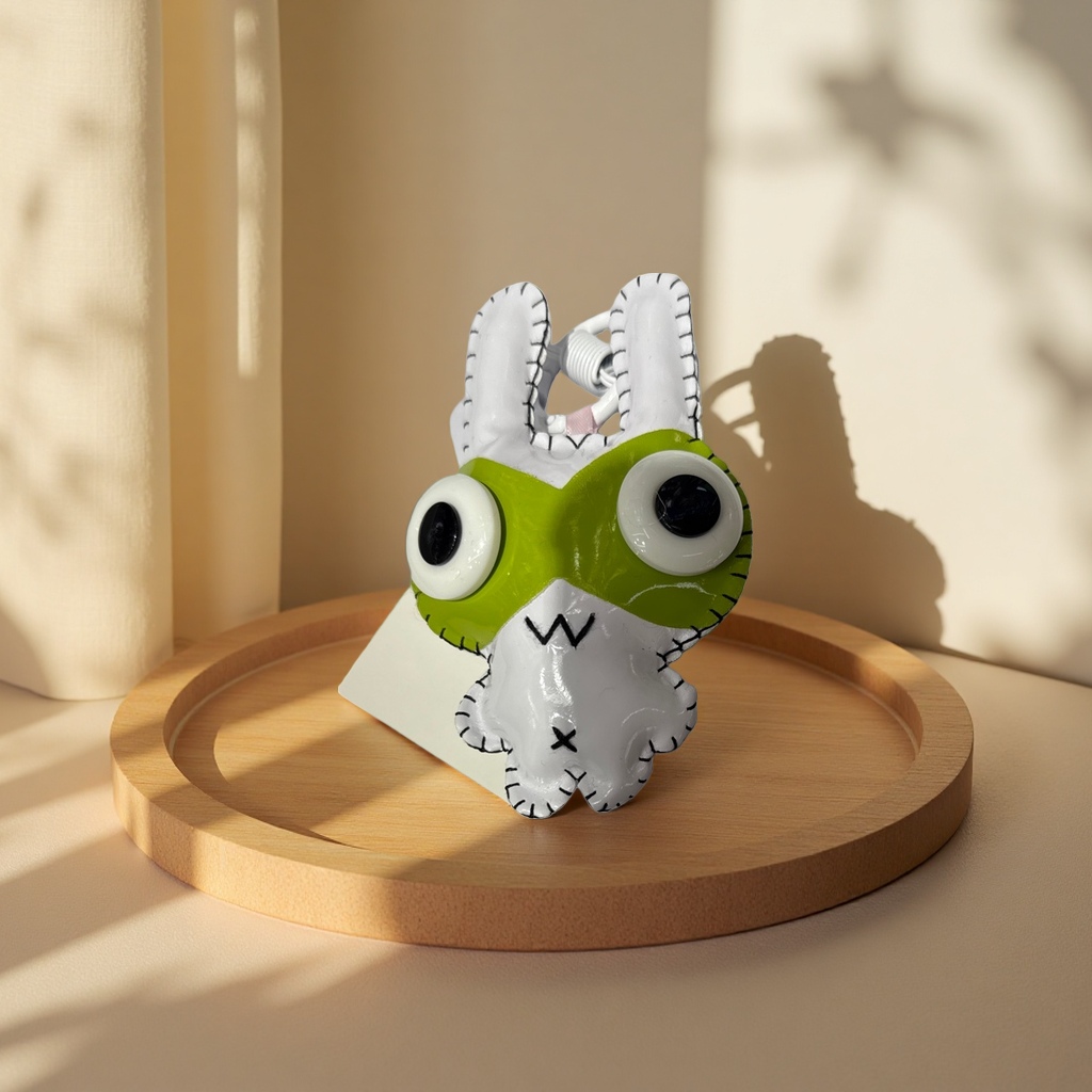 Маска для сна с игрушкой-зайцем плюшевая оптом из Китая — фотография 5