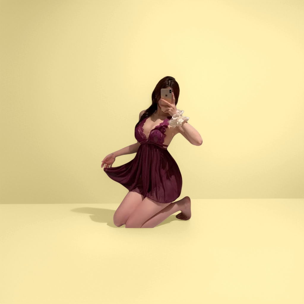 Сорочка ночная бордовая хлопковая на бретелях оптом из Китая — фотография 3