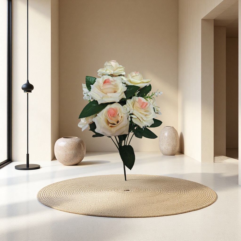 Букет роз молочный в подарочной коробке оптом из Китая — фотография 3