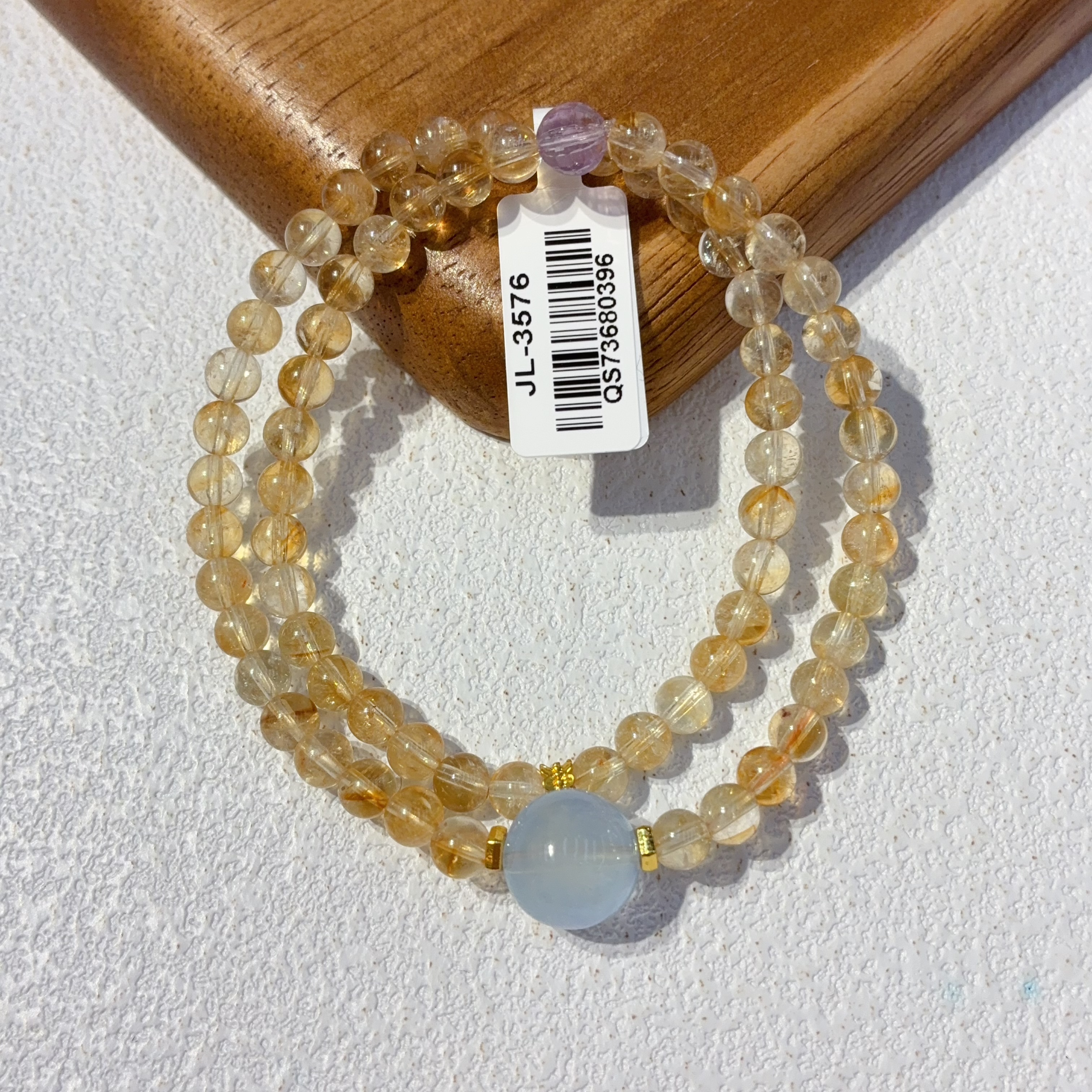 Браслет из жёлтого кварца оптом из Китая — фотография 2