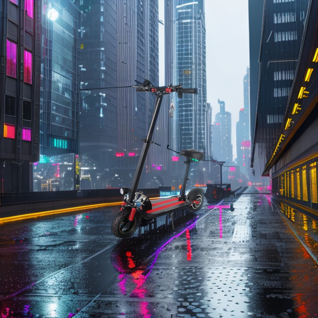 Самокат электрический складной чёрный оптом из Китая — фотография 5