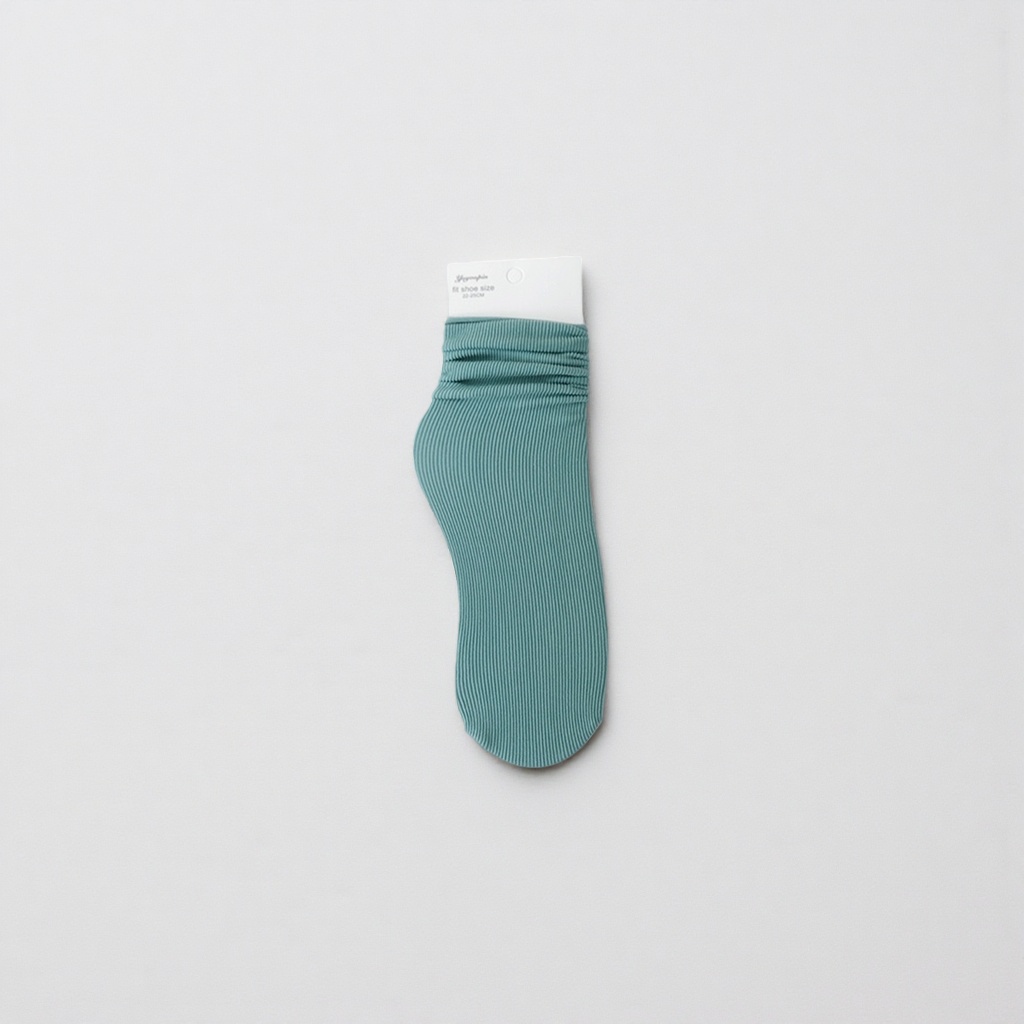 Носки в полоску светло-зелёные хлопковые оптом из Китая — фотография 5