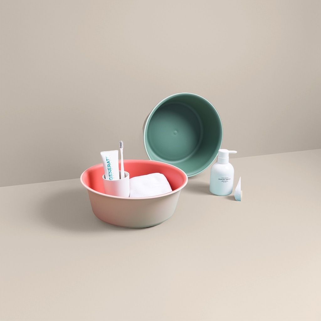 Набор для умывания с тазом и полотенцем оптом из Китая — фотография 3