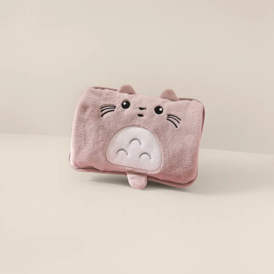 Грелка для рук плюшевая кошка розовая оптом из Китая — фотография 2