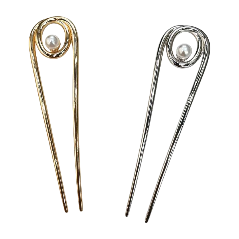 Шпильки свадебные с жемчугом двухцветные оптом из Китая — фотография 3