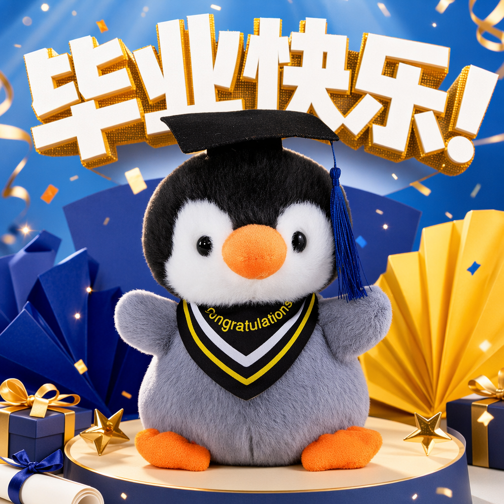 Игрушка мягкая пингвин в конфедератке оптом из Китая — фотография 4