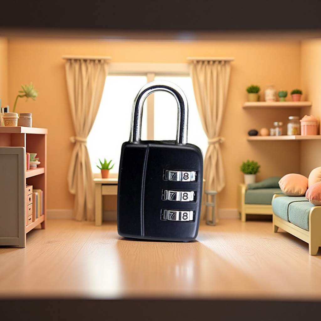 Замок навесной с отпечатком пальца чёрный оптом из Китая — фотография 3